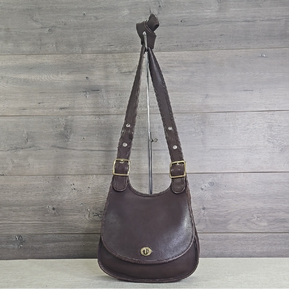 Vintage COACH LeatherSaddle Bag. 9988.